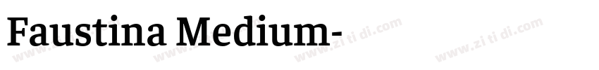 Faustina Medium字体转换